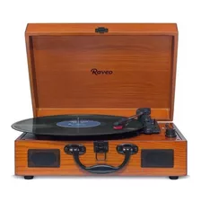 Vitrola Toca Vinil Raveo Sonetto Chrome Wood Madeira Usb 10w