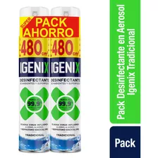 Pack Desinfectante Aerosol Igenix 2x480 Cc
