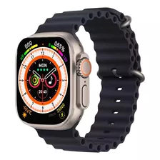 Relógio Smartwatch Blulory Glifo Ultra Max 49mm - Preto Cor Da Caixa Prata Cor Da Pulseira Preta Cor Do Bisel Prata Desenho Da Pulseira Siliconde