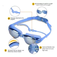 Óculos De Natação Zhenya Profissional Anti Embaçamento Top Cor Azul