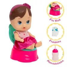 Little Dolls Bebê Faz Xixi Peniquinho Divertoys 8002