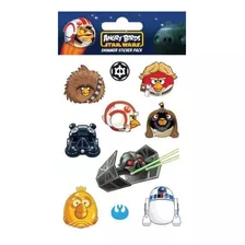 Lote De 10 Stickers Angry Birds Pack Star Wars Para Regalos