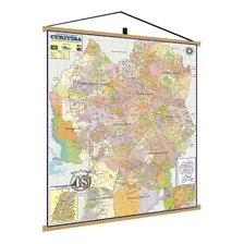 Mapa Curitiba Politico Banner Poster Cidade Geografico