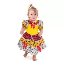 Vestido Infantil Festa Junina Bebê Girassol Caipirinha 