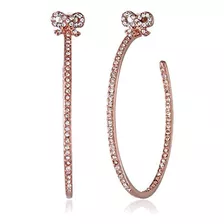 Pendientes De Aro Con Lazo De Cristal De Betsey Johnson