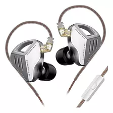 Audífonos Kz Zvx In Ear Hifi Cable Con Micrófono Silver