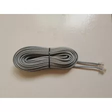 3 Cables Telefónicos Armado Gris De 2 Hilos 10mts