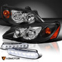 Fits 2005-2010 Pontiac G6 Headlights+8-led Fog Bumper Da Zzf