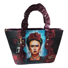  Bolsa Frida Kahlo Hermosa Tote Amplia Diseño Mexicano Rosas