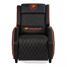 Silla De Escritorio Cougar Ranger Gamer Ergonómica Negra Y Naranja Con Tapizado De Cuero Sintético