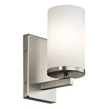 Kichler Crosby 9.25 Aplique De Pared De 1 Luz Con Níquel Ce