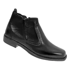 Bota Couro Original Kit 2 Pares Legitimo Botina Couro Preto