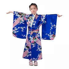 Roupas Infantil Meninas Kimono Robe Japonês Tradicional