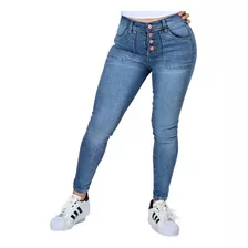 Pantalon De Mezclilla De Dama Corte Colombiano Itzi Jean 483