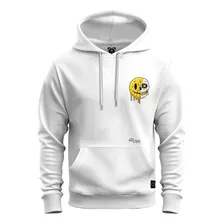 Moletom Blusa De Frio Casaco Estampado Caveira Emoji Peito