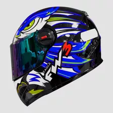 Capacete Moto Fw3 Eagle Tribal Olhos Passáro Várias Cores