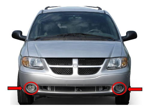 99-04 Dodge Grand Caravan Faros De Niebla Sin Foco 2 Piezas Foto 5