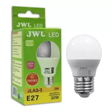 3 Focos Led Tipo Bulbo 3w Luz Blanca Base E27 Jwj