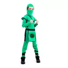 Fantasia De Ninja Infantil Menino Preto Vermelho Ou Verde