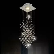 Lámpara Candelabro Candil Lluvia De Cristales Led Incluido