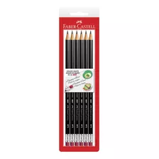 Lápis Grafite Faber-castell 1205 Max Com Borracha 6 Un