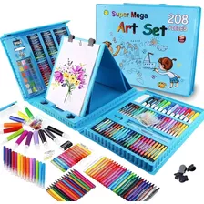 Set De Arte Maleta 208 Piezas Niños Crayón Plumón Acuarela