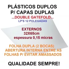 50 Plásticos P/ Lp Double Gatefold 2 Bocas Vinil Disco Duplo