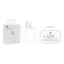 Cargador Rápido 20w iPhone 11 Max Xr X 8 8plus+ Cable iPhone Color Blanco