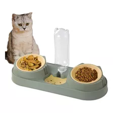 Tigela Elevada Para Gatos Com Suporte Inclinado, Comida E Ág