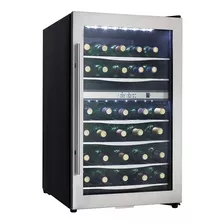 Enfriador Para 38 Botellas De Vino Led Vidrio Templado Msi