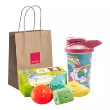 Kit Infantil Regalo Vaso Mixer Avon + Jabones Natura 