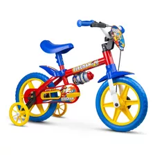 Bicicleta Infantil Bike Aro 12 Fire Man 10 Com Rodinhas Azul