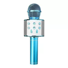 Micrófono Wsier Ws-858 Dinámico Omnidireccional Color Azul