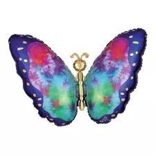 2 Globos Mariposa Tye Dye Met Grande 21in Fiesta Primavera