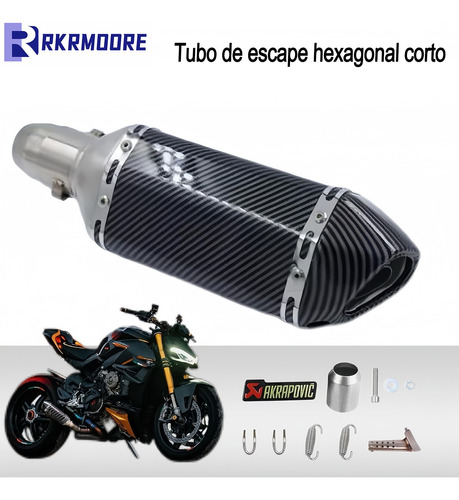 Tubo De Escape De 38-51 Mm Para Motocicletas Deportivas Foto 4