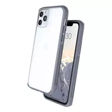 Funda Para iPhone 11 Pro - Transparente Con Borde Gris