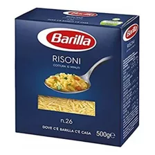 Kit 5un Macarrão Sêmola Trigo Grano Duro Risoni Barilla 500g