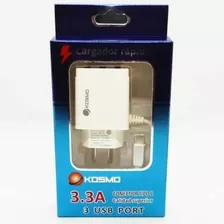 Cargador Kosmo 3.3.a Usb C Pack X2