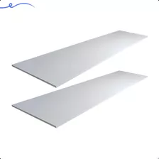 2 Prateleiras Mdf Branco 180x50 Dormitório Lavabo Escritorio