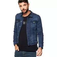 Campera Jean Hombre Negra Negro Talle Especial Grande Amplio