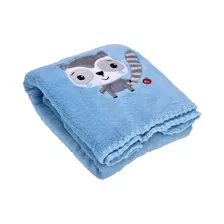 Cobertor Antialérgico Infantil Bebê Manta Fisher Price Azul