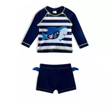 Roupa De Praia Infantil Blusa Proteção Uv Com Efeito Tip Top