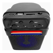 Parlante Inalámbrico Portátil Bluetooth Luz Led Radio Fm Usb