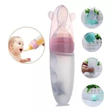 Cuchara Biberon Para Papilla Alimentador De Bebe En Silicona