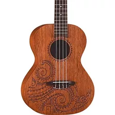 Ukelele De Caoba De Tenor Del Tatuaje De Luna Con Bolso