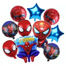 Kit 10 Globos Para Spiderman Decoracion De Cumpleaños Fiesta