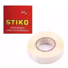 Cinta Adhesiva Stiko Doble Faz 12 Mm X 25 Metros Bifaz