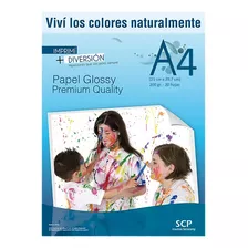 Papel Scp Foto A4 Simple Faz 120gr X 200 Hojas Glossy