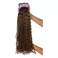 Cabelo Humano Cacheado Tipo 2 Morena Iluminado 75 Cm 50g