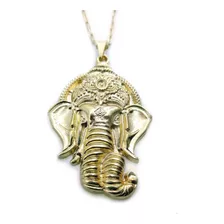Corrente Ganesha Cor De Ouro Feminino Prosperidade Elefante